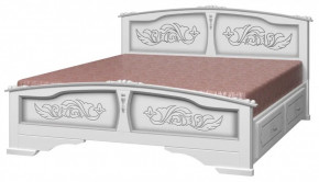 ЕЛЕНА Кровать из массива 1400 с 2-мя ящиками  в Ушье - ushya.germes-mebel.ru | фото